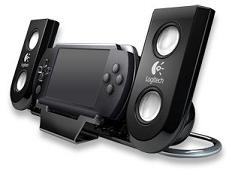 Logitech Playgear AMP Speakers and Stand for PSP